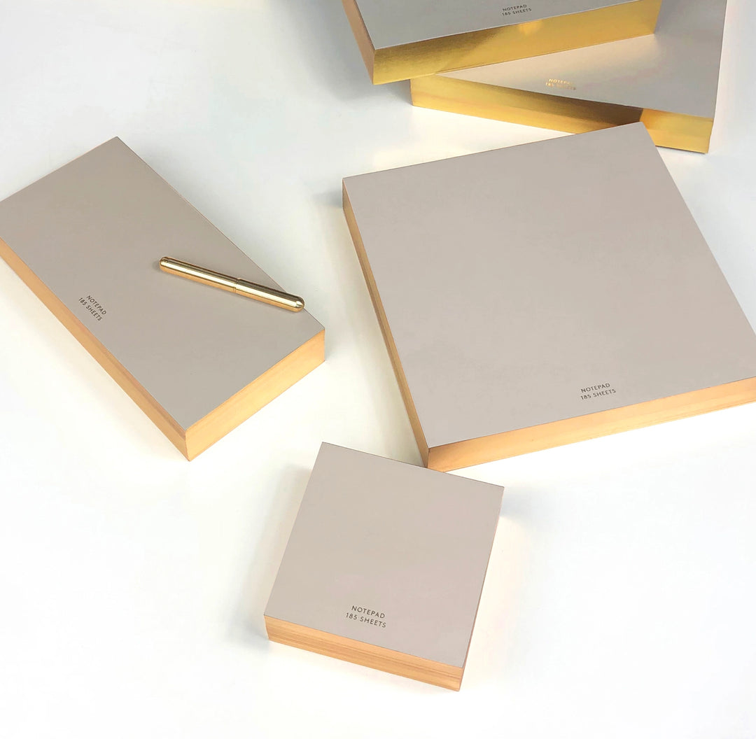 W co. Notepad with Gold Edging -Large Square (8.75” x 8.75")