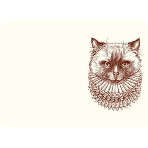 Alexa Pulitzer Madame Kitty Note Card with Plain Envelope