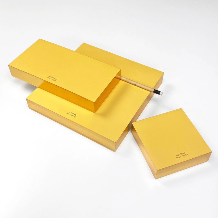 W co. Notepad with Gold Edging -Medium Long (4.4” x 8.75")