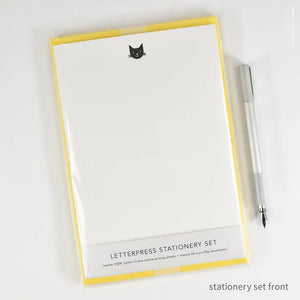 Stationery Set with Black Cat