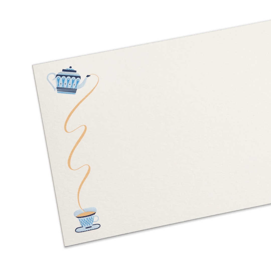 Smythson Teapot Motif Correspondence Cards detail