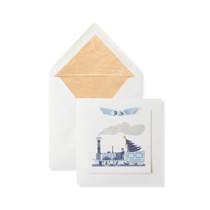 Smythson Of Bond Street Train Christmas Card 6" x 6"