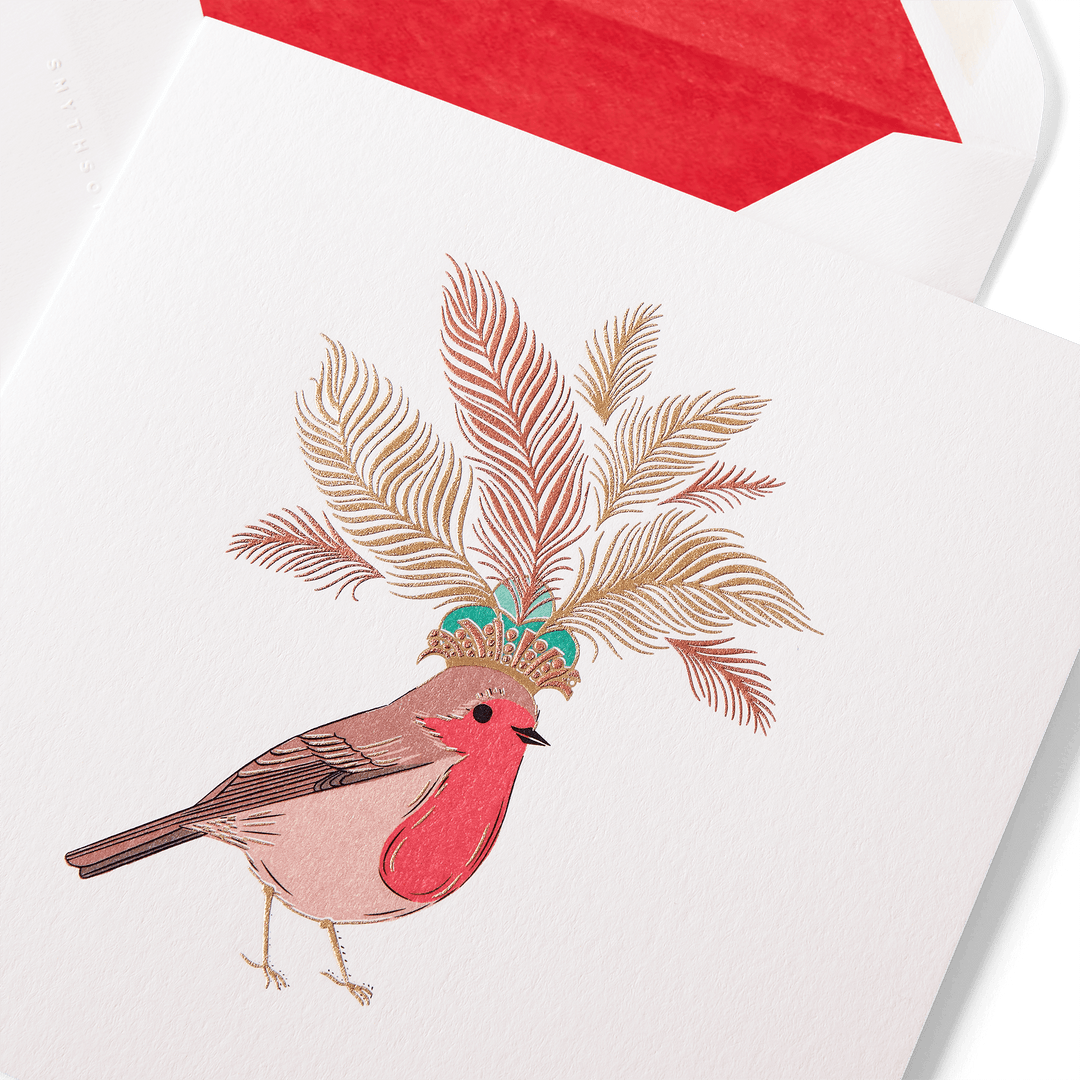 Smythson Christmas Robin Card Set detail