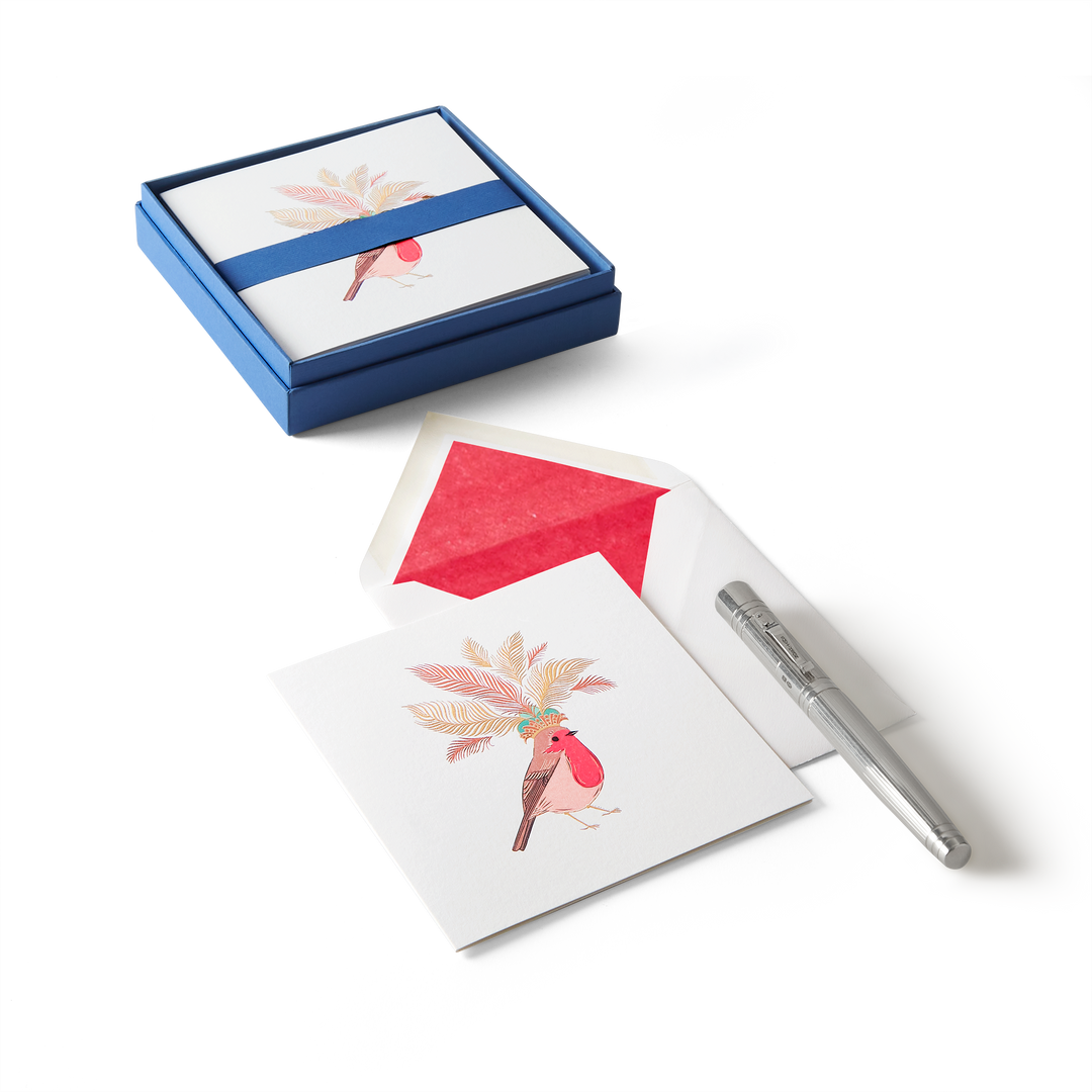 Smythson Christmas Robin Card Set envelope
