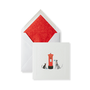 Smythson Of Bond Street Postal Pets Christmas Card and Envelops Set 6" x 6" (10ct.)