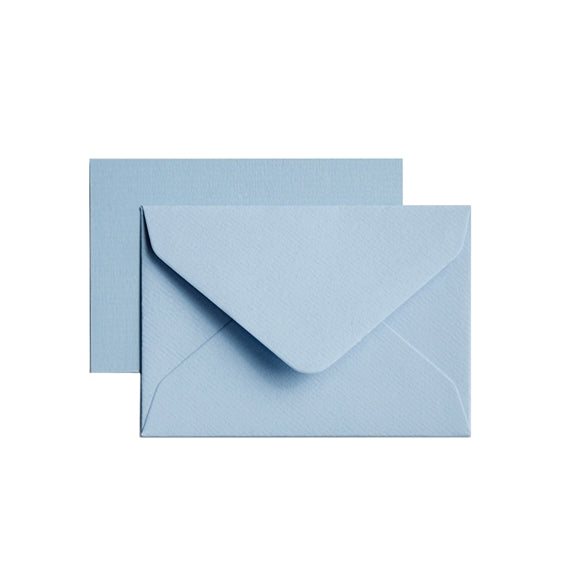 Classic Laid Plain Edge Small Note Card Silver Box (25ct) - 2.5x3.75" | Original Crown Mill
