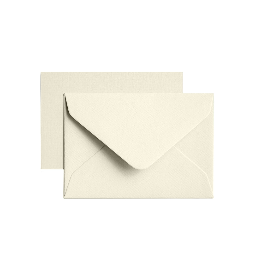 Classic Laid Plain Edge Small Note Card Silver Box (25ct) - 2.5x3.75" | Original Crown Mill