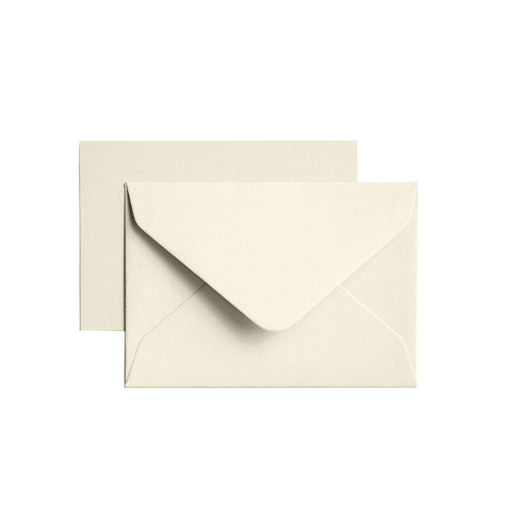 Classic Laid Plain Edge Small Note Card Silver Box (25ct) - 2.5x3.75" | Original Crown Mill