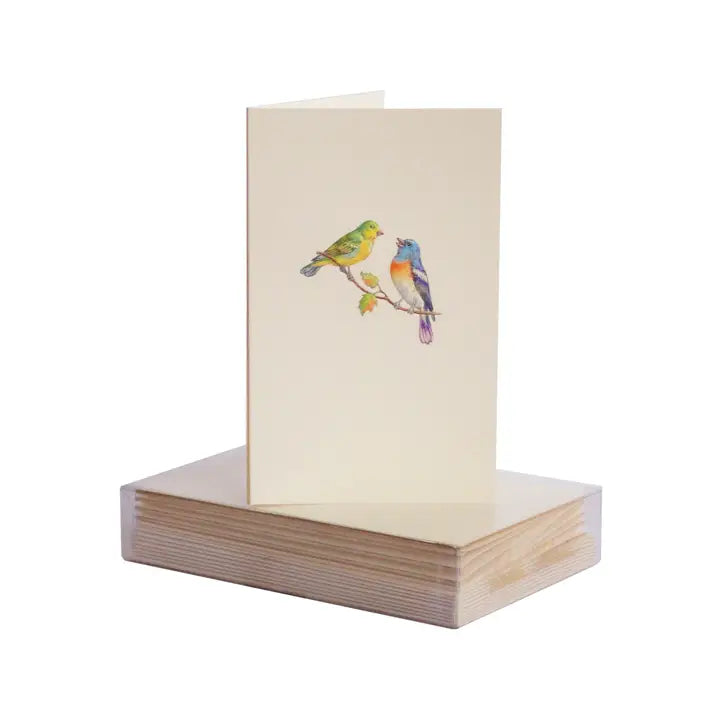 Paula Skene Bird Duo Mini Note Cards &amp; Envelopes