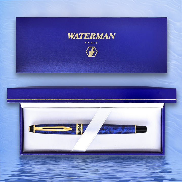 Waterman Expert II Fountain Pen - Blue Marble Lacquer