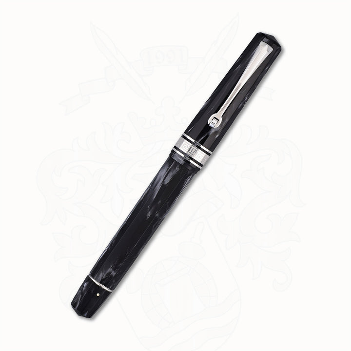 OMAS Dama 555F Pearl Grey Celluloid with HT