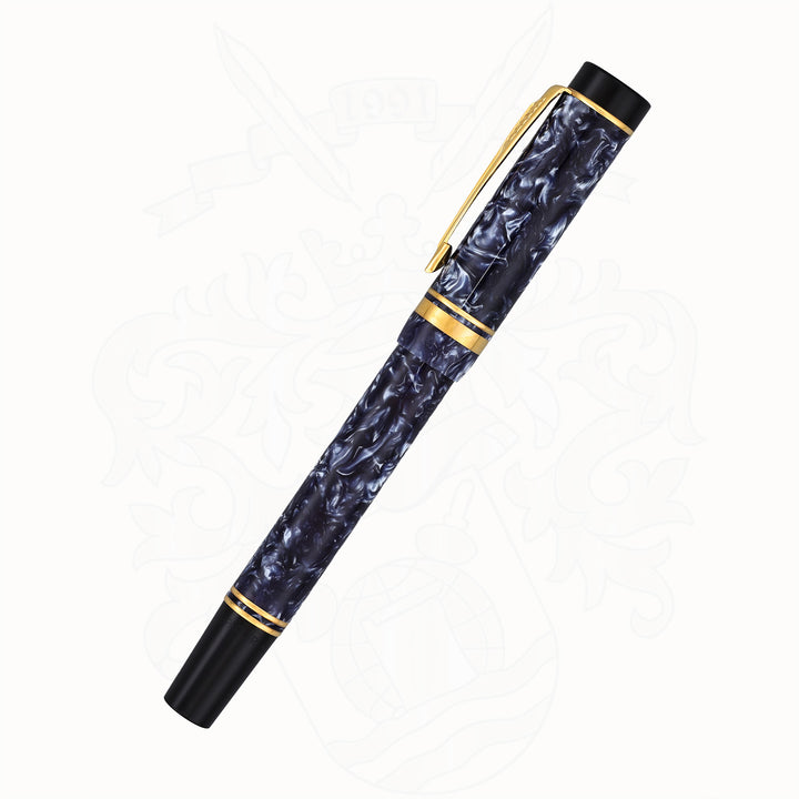 Parker Duofold MK I Blue Marble Fountain Pen