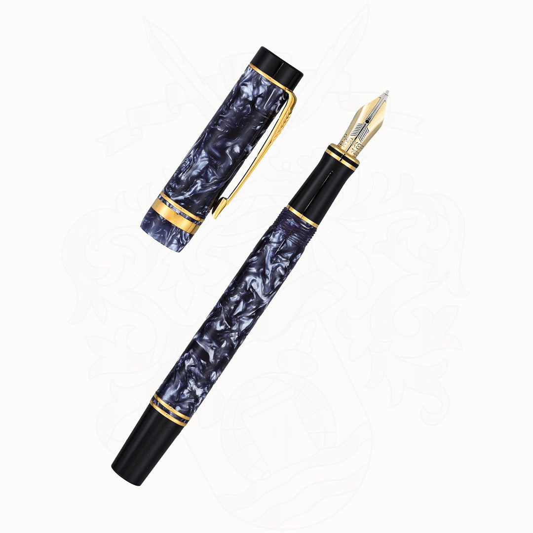 Parker Duofold MK I Blue Marble Fountain Pen