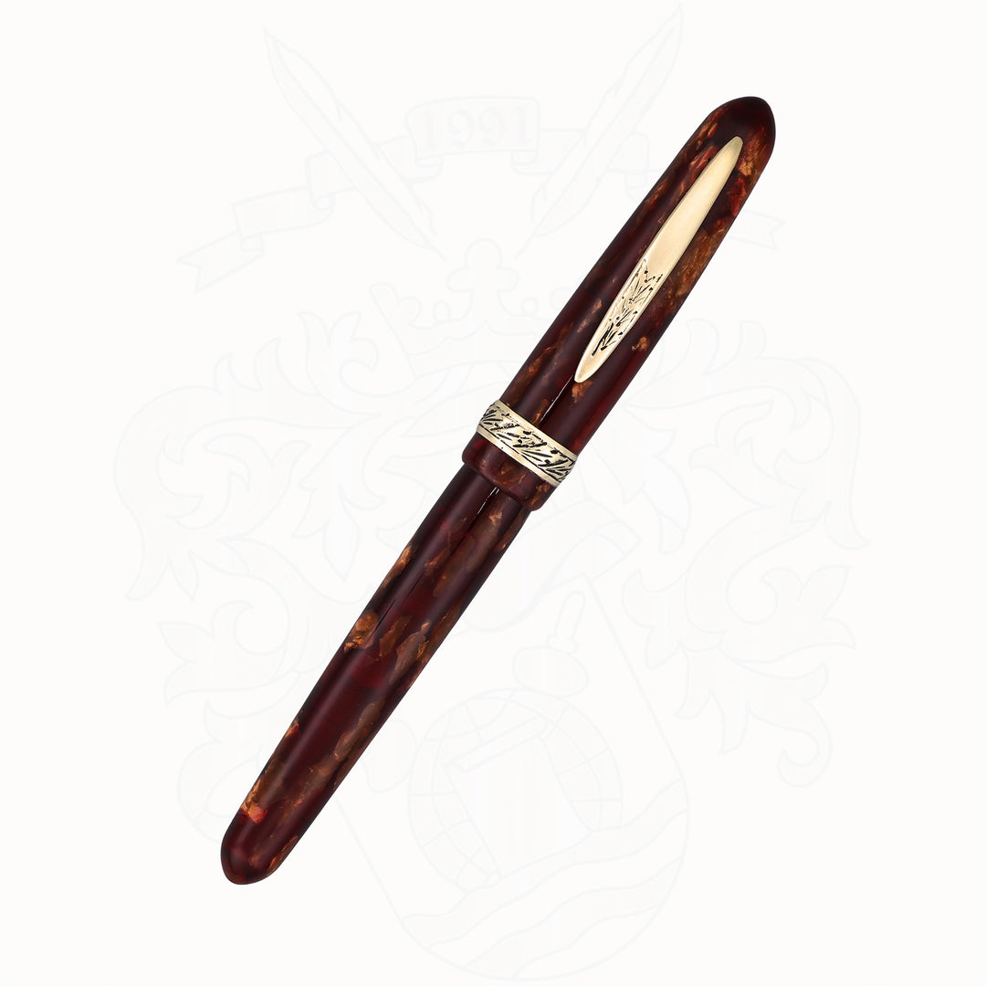 Stipula Etruria Amber and Gold Fountain Pen