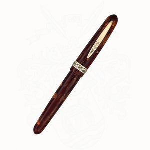 Stipula Etruria Amber and Gold Fountain Pen