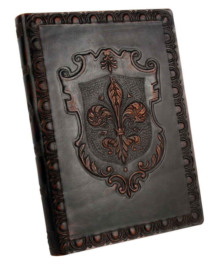 Fleur-de-lys Italian Leather Journal