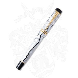 Parker Duofold Pearl And Black Fountain Pen