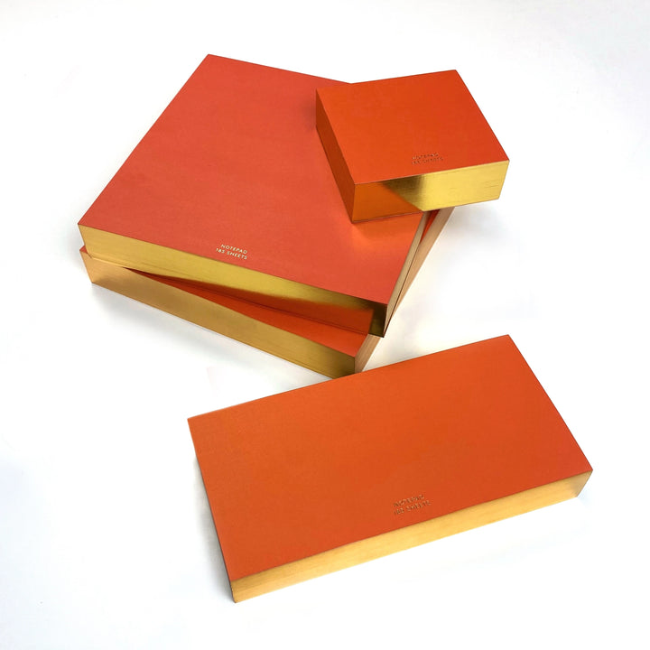 W co. Notepad with Gold Edging -Small Square (4.4” x 4.4”)