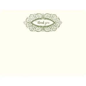 Alexa Pulitzer Thank you Cartouche Flat Note Card with Plain Envelope