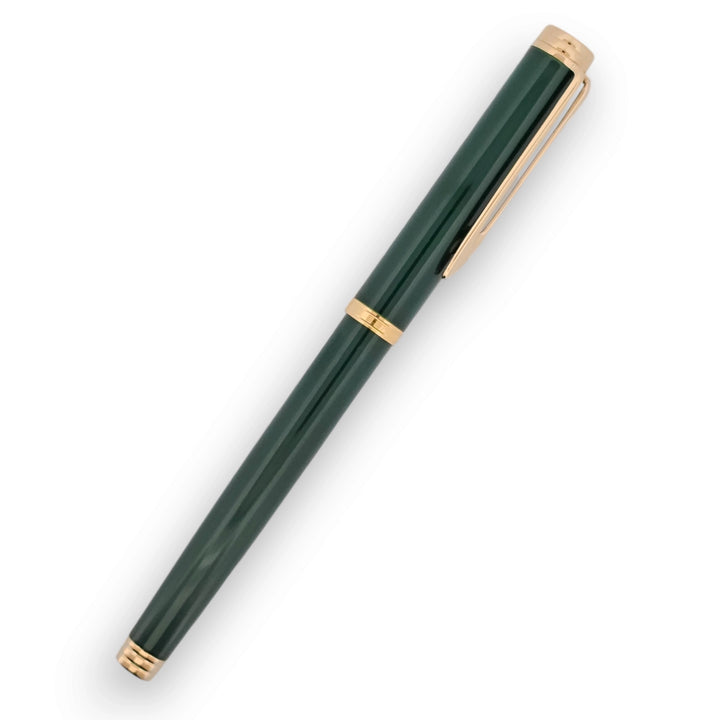 Waterman Gentleman Green Lacquer and Gold Fountain Pen