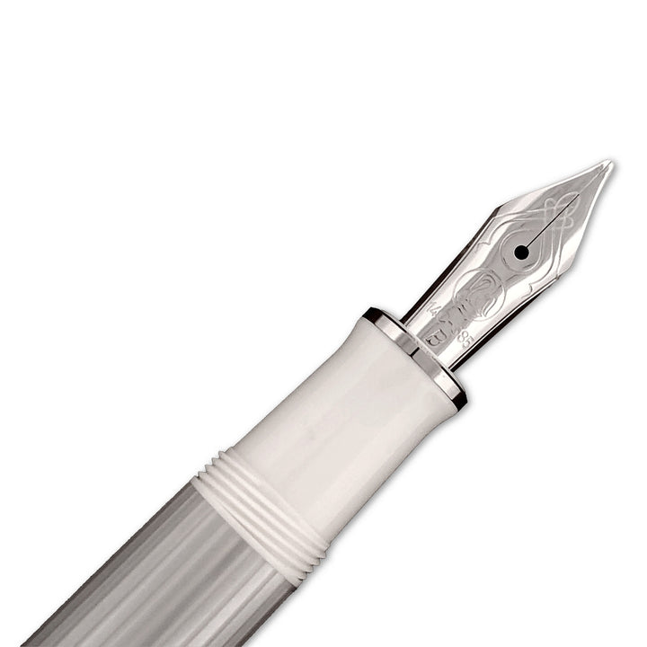 Pelikan M405 Souverän Fountain Pen - Silver-White