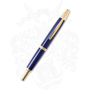Pilot Vanishing Point Blue and Gold Fountain Pen
