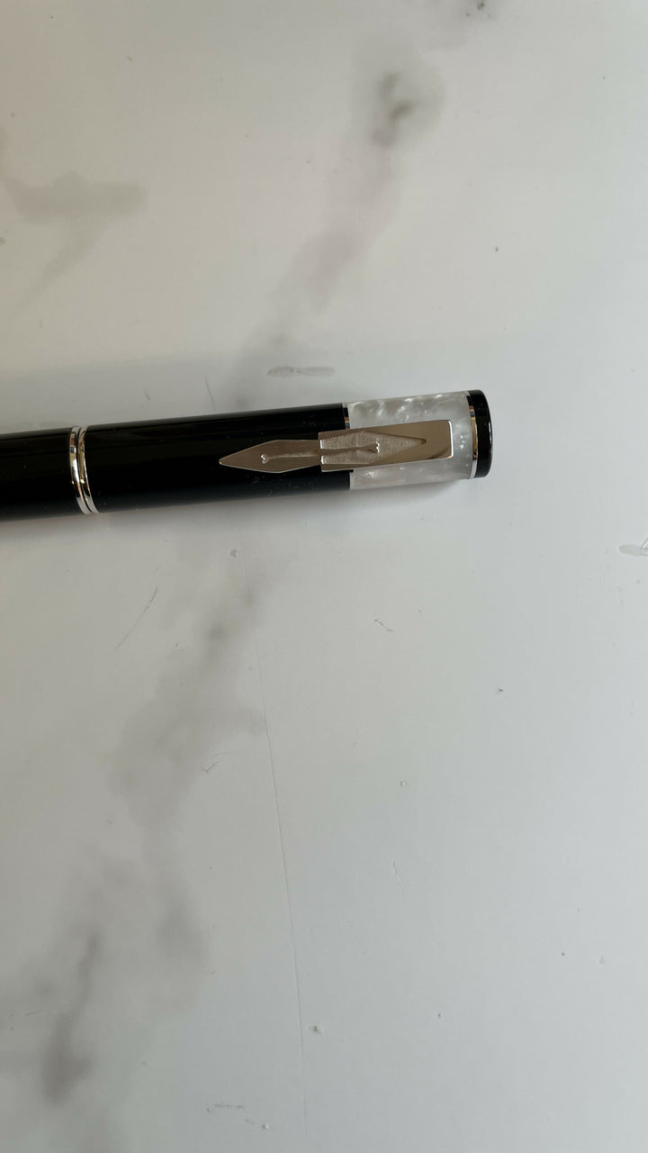 Delta Icon White/Black Ballpoint Pen