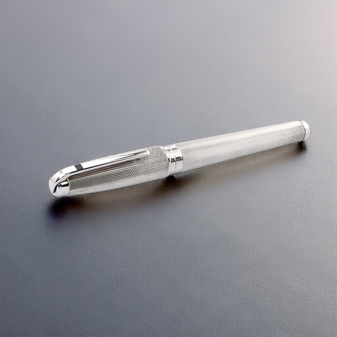S.T Dupont XL Olympio Silver Plated Barley Grain Fountain Pen
