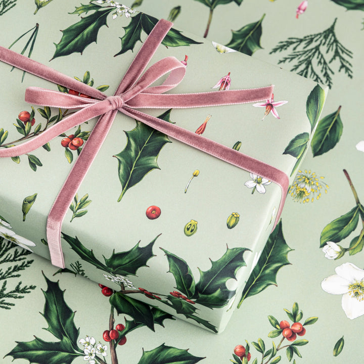 Catherine Lewis Berry Mix - Green Gift Wrapping Paper (2 Sheets)