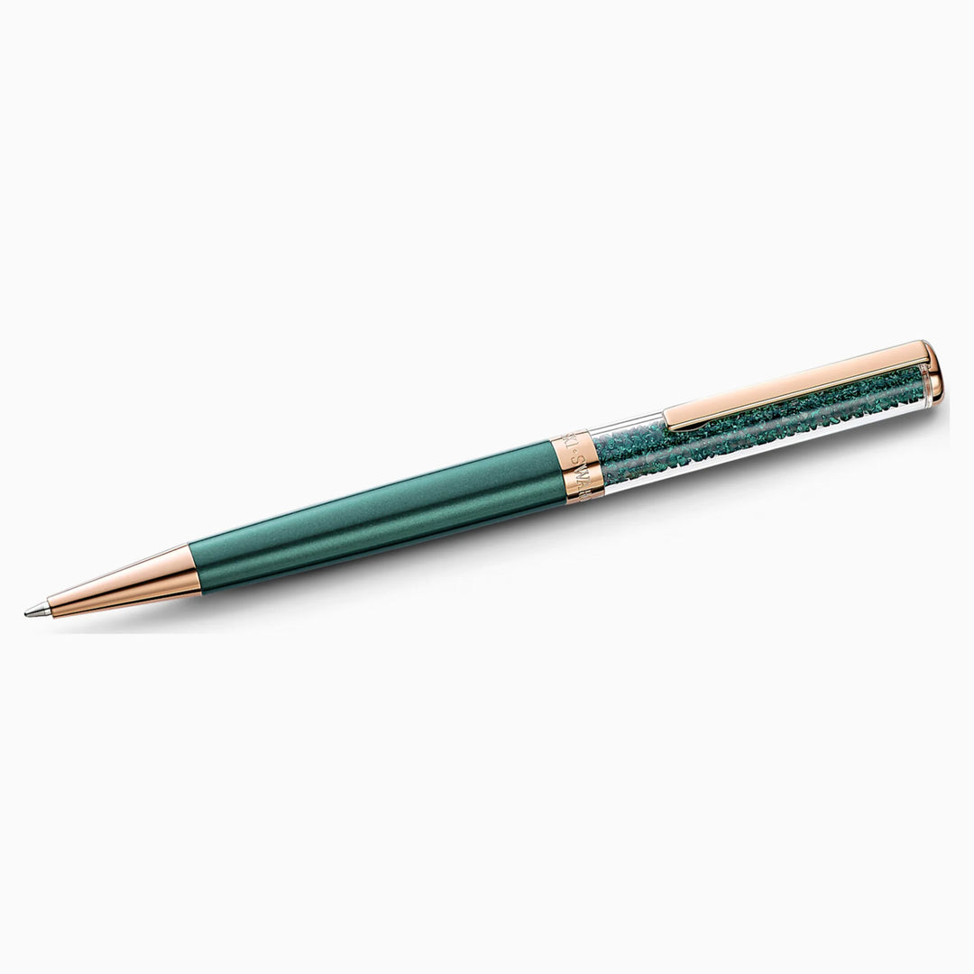 Swarovski Crystalline Ballpoint - Green with Rose Gold Trim