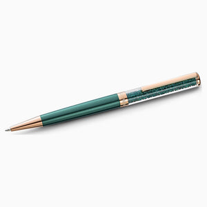 Swarovski Crystalline Ballpoint - Green with Rose Gold Trim