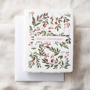 Paper Baristas Merry Christmas Berries Christmas Greeting Card Box Set