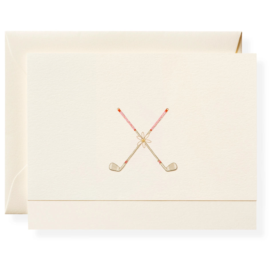Karen Adams - Golf Notecard Box 5.5" x 4.25" (8ct. Folded Cards &amp; Envelopes)