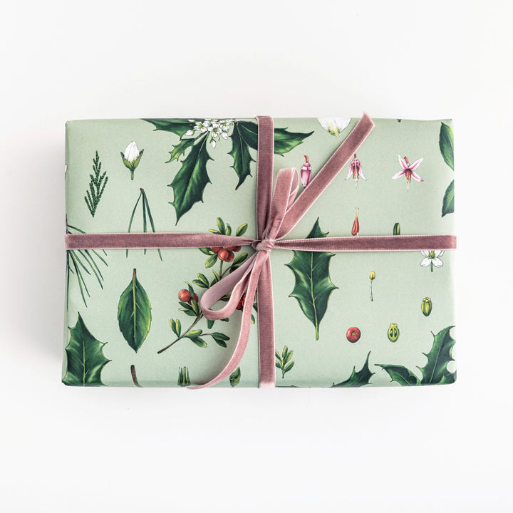 Catherine Lewis Berry Mix - Green Gift Wrapping Paper (2 Sheets)