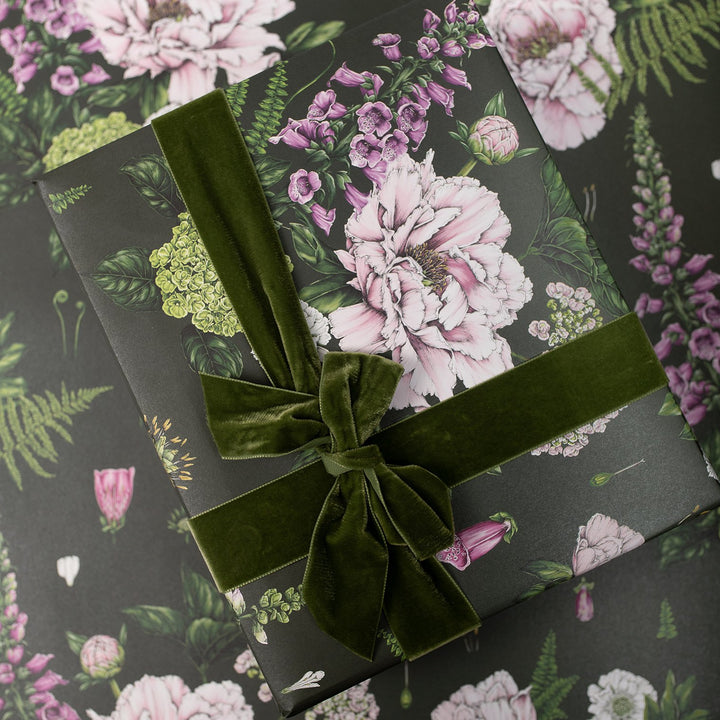 Catherine Lewis Summer Garden - Dark Green Gift Wrapping Paper (2 Sheets)