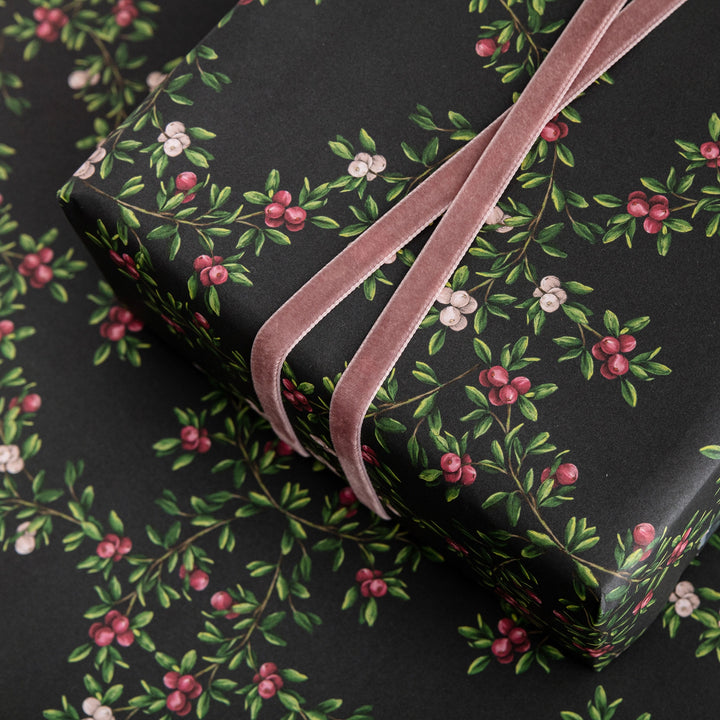 Catherine Lewis Merry Nouveau - Navy Gift Wrapping Paper (2 Sheets)