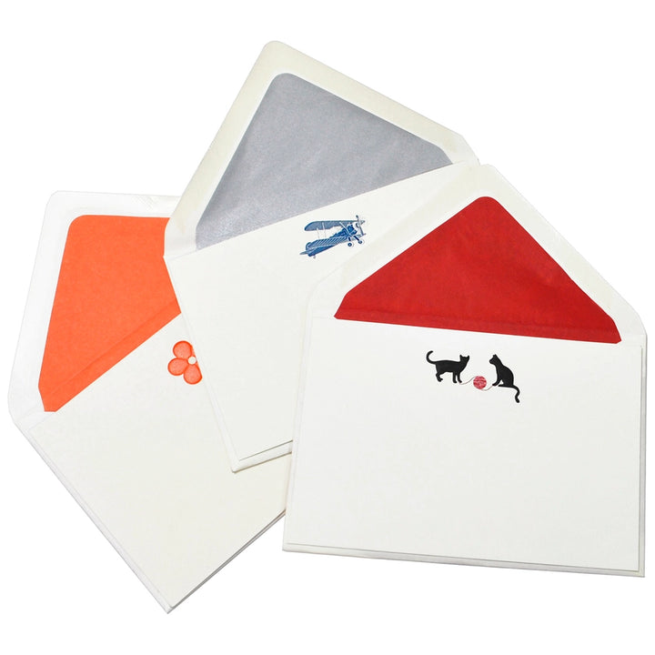 Original Crown Mill First Engraved Note Cards Pochette  - Grey Horse