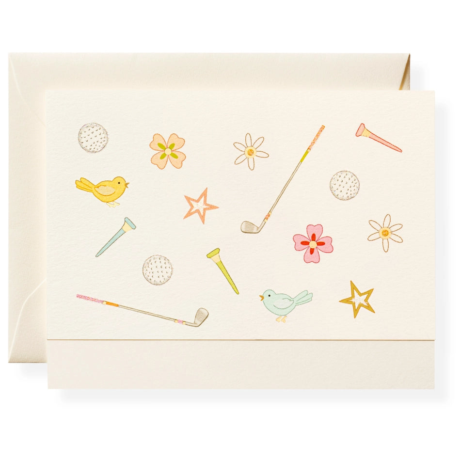 Karen Adams - Golf Notecard Box 5.5" x 4.25" (8ct. Folded Cards &amp; Envelopes)