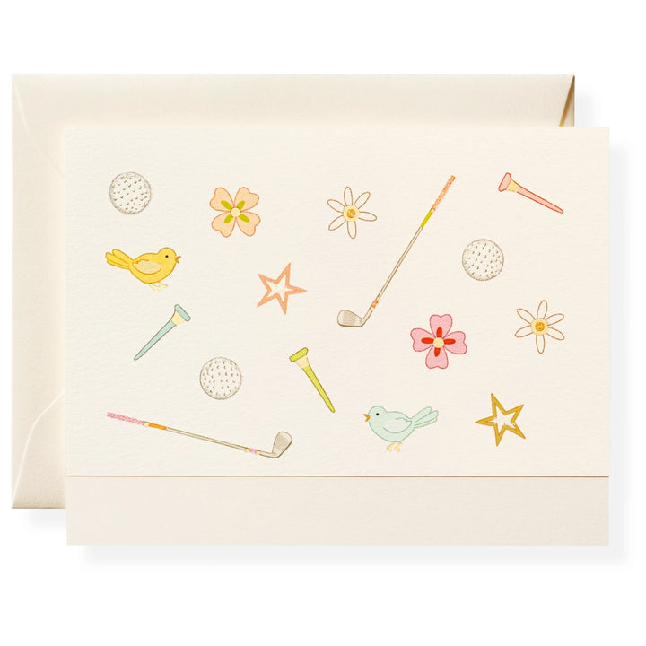 Karen Adams - Golf Notecard Box 5.5" x 4.25" (8ct. Folded Cards &amp; Envelopes)