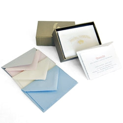 DECKLE SMALL NOTECARDS GOLD LINE - PINK | Original Crown Mill