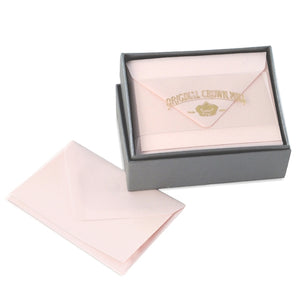 Classic Laid Plain Edge Small Note Card Silver Box (25ct) - 2.5x3.75" | Original Crown Mill