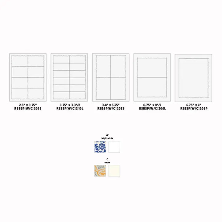 Rossi 1931 Italian Stationery Deckled Edge Flat Card