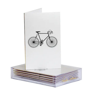 Paula Skene Bicycle On Satin Blank Mini Note Card & Envelopes