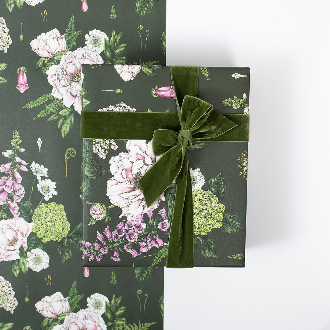 Catherine Lewis Summer Garden - Dark Green Gift Wrapping Paper (2 Sheets)