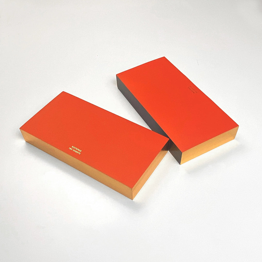 W co. Notepad with Gold Edging -Medium Long (4.4” x 8.75")