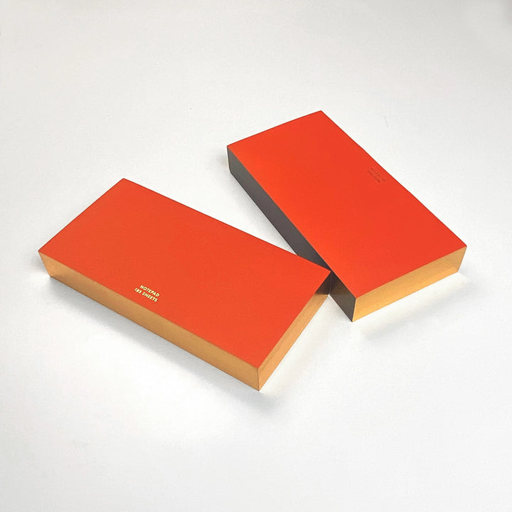 W co. Notepad with Gold Edging -Medium Long (4.4” x 8.75")