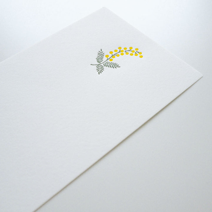 Japanese Letterpress Mimosa Slim Letter Set