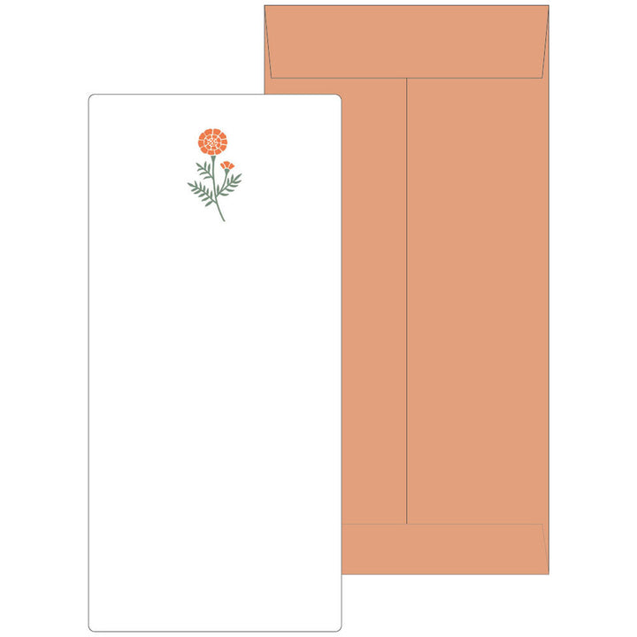 Japanese Letterpress Marigold Slim Letter Set