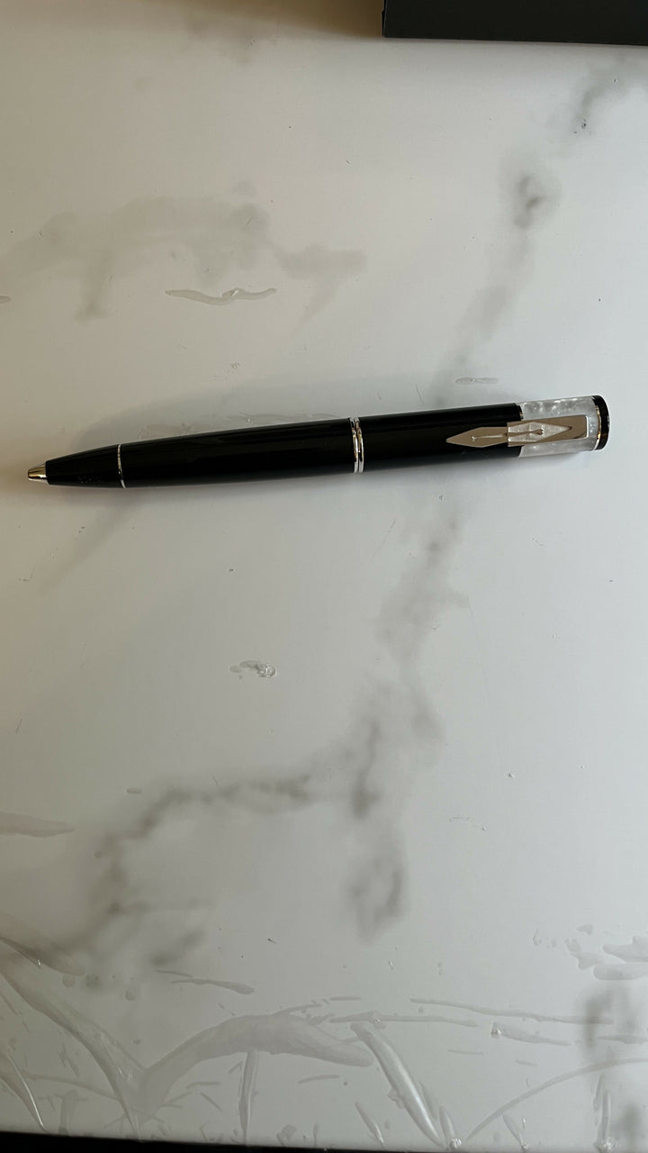 Delta Icon White/Black Ballpoint Pen