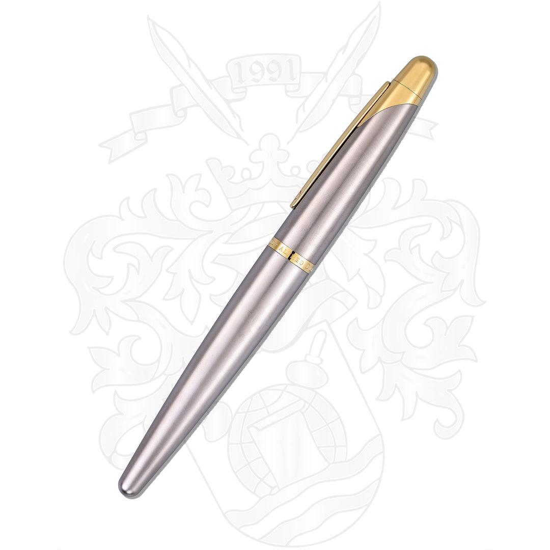 Dunhill AD2000 Brushed Silver &amp; Gold Fountain Pen
